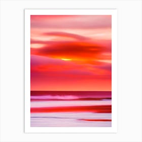 Scarborough Beach, Australia Pink Beach Art Print
