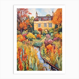 Autumn Gardens Painting Hidcote Manor Garden United Kingdom 2 Art Print