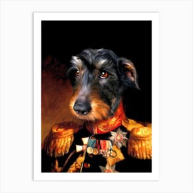 Colonel Ed Dachshund Pet Portraits Art Print