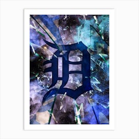 Detroit Tigers Baseball Poster Art Print