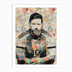 Abstract Messi Art Print