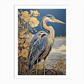 Blue Heron 3 Art Print