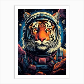 Tiger In Space 3 Art Print