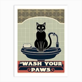 Wash Your Paws 3 Art Print