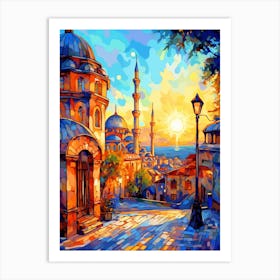 Sleymaniye Mosque Pixel Art 10 Art Print
