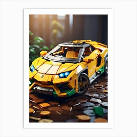 Lego Lamborghini 1 Art Print