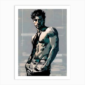 Muscle Man Art Print