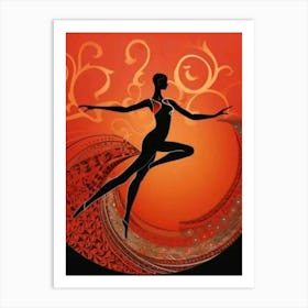 Dancer In Red Art Print