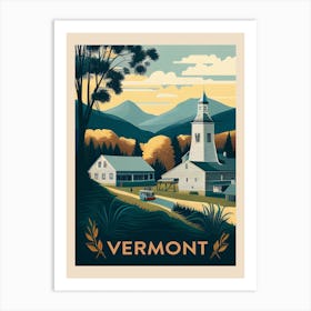 Vermont Vintage Travel Poster Art Print