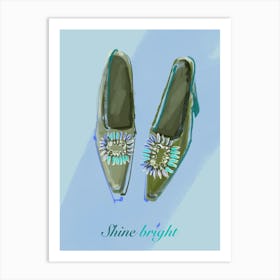 Shoes Blue Art Print