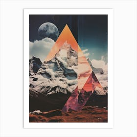 cosmic mountain landscape Art Print