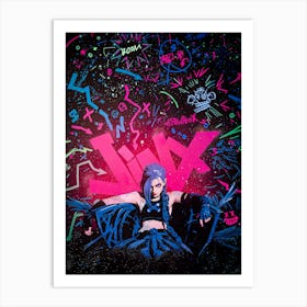 Arcane: Jinx Graffiti Art Print