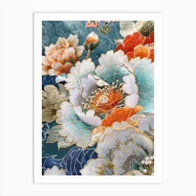 Japanese Flowers Art Print