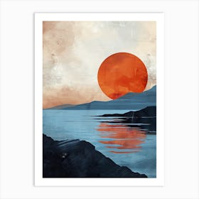 Sunset Over Water Art Print