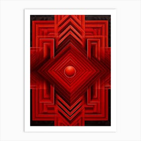 Geometric Pattern Illustration 3 Art Print