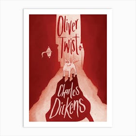 Book Cover - Oliver Twist by Charles Dickens Art Print