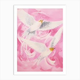 Pink Ethereal Bird Painting Chimney Swift 1 Art Print