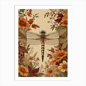 William Morris Dragonfly Autumn Exhibit (1) Art Print