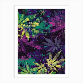 Psychedelic Marijuana Art Print