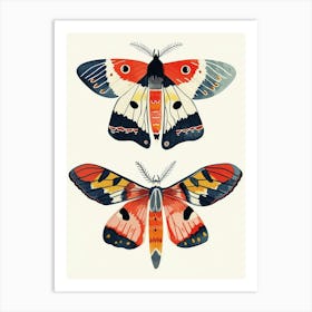 Colourful Insect Illustration Moth 37 Art Print