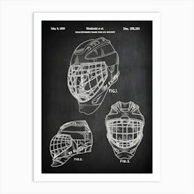 Goaltenders Hockey Mask Hockey Decor Hockey Helmet Patent Hoshizaki Ice Hockey Patent Ice Hockey Patent Hockey Art Hockey Sh2321 Art Print