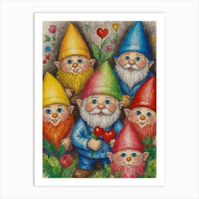Gnomes 2 Art Print
