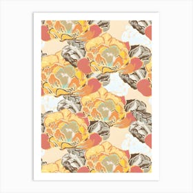 Peonies Fabric Art Print