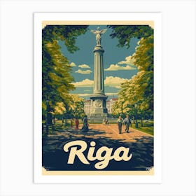 Aihrgdesign A Retro Travel Poster For Riga 3 Affiche