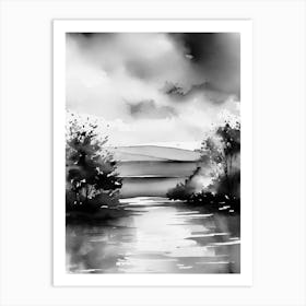 Black And White Painting 22 Art Print