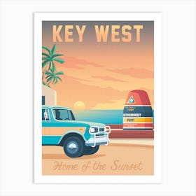 Key West Southermost Point Buoy Art Print