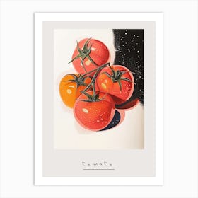 Art Deco Inspired Tomatoes Poster Art Print