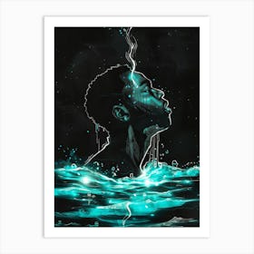 Man In The Water 3 Art Print