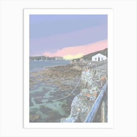 Faded Tresco Quay Sunset Art Print