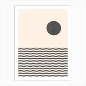 Abstract Sun And Wave Art Print