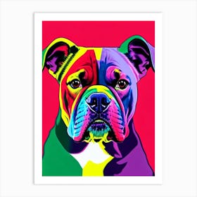 Bulldog Andy Warhol Style Dog Art Print
