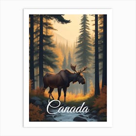 Canada Moose Art Print