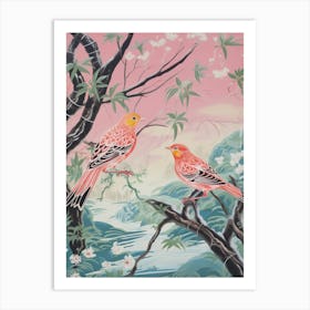 Vintage Japanese Inspired Bird Print Yellowhammer 3 Art Print