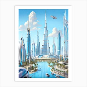 Futuristic City 4 Art Print