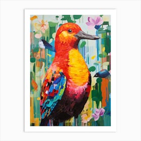 Colourful Bird Painting Canvasback 2 Art Print