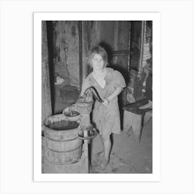 Child Drawing Water,Camp Near Mays Avenue, Oklahoma City, Oklahoma, See General Caption 21 By Russell Lee Art Print