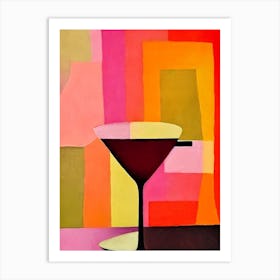 Chocolate MCocktail Poster artini Paul Klee Inspired Abstract 2 Cocktail Poster Art Print