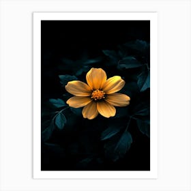 Yellow Flower Wallpaper Art Print