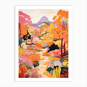 Garden Of The Gods, Usa, United Kingdom In Autumn Fall Illustration 1 Art Print