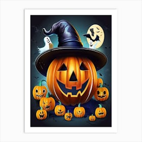 Halloween Pumpkins 4 Art Print