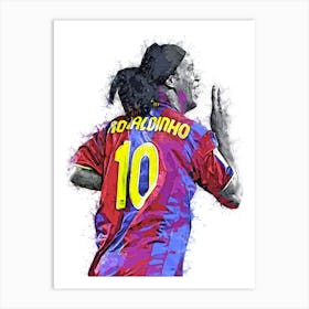 Ronaldinho Barcelona Art Print