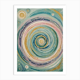 Rainbow Spiralling Art Print