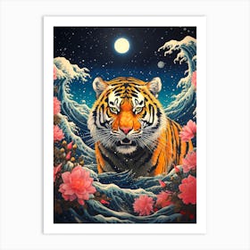 Tiger In The Sea 1 Art Print