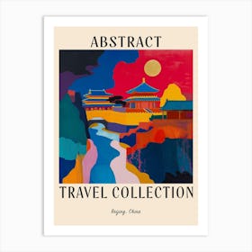 Abstract Travel Collection Poster Beijing China 3 Art Print