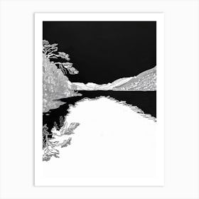 Ben Vorlich Loch Lomond Mountain Line Drawing 3 Art Print