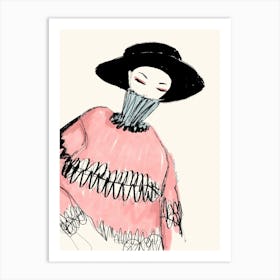 Fashion Illustration Hat Art Print